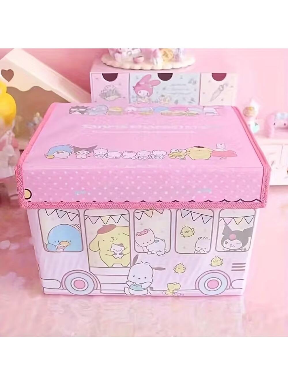 #6802 Hello Kitty & Friends Bus Storage Box with Lid